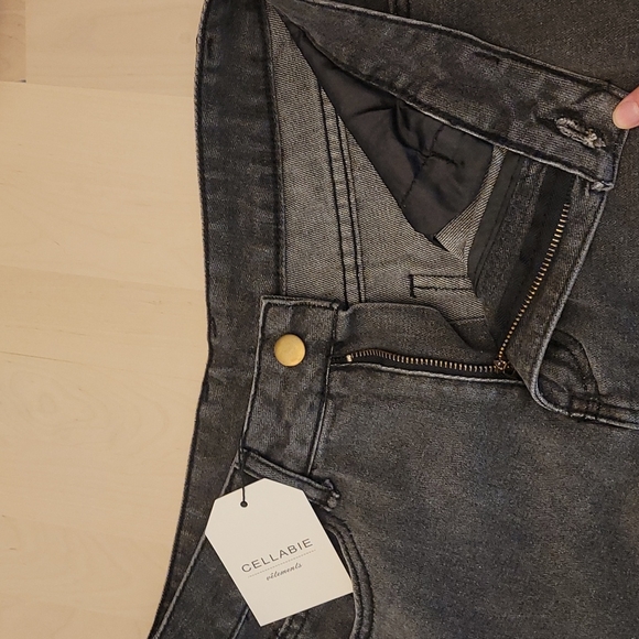 NWT Cellabie Straight Leg Jeans Size M Distressed Grey - Picture 7 of 14
